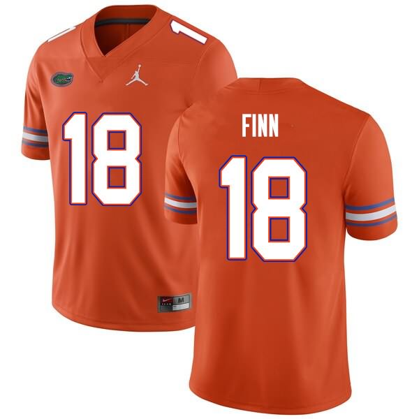 Men's NCAA Florida Gators Jacob Finn #18 Stitched Authentic Nike Orange College Football Jersey RHC7065JY